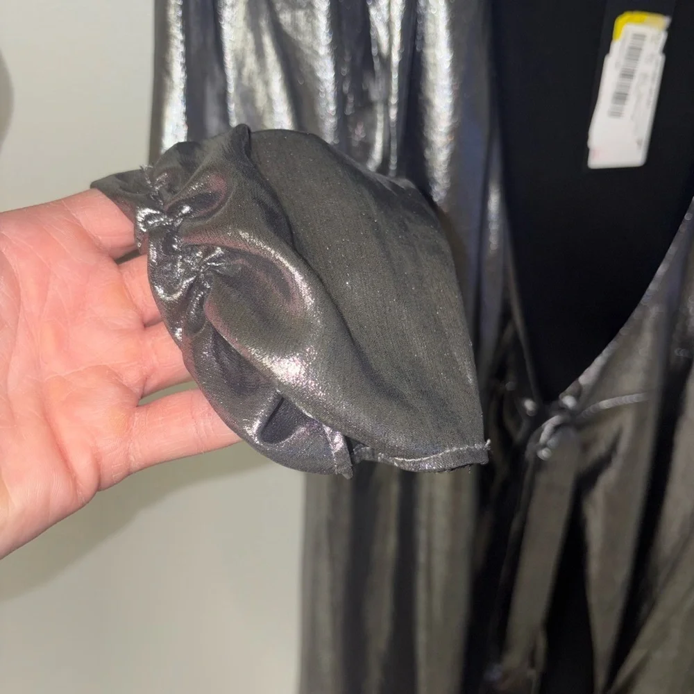 Gianni Bini Silver Metallic Mini Dress - Picture 3 of 6